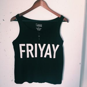 black cotton tank top